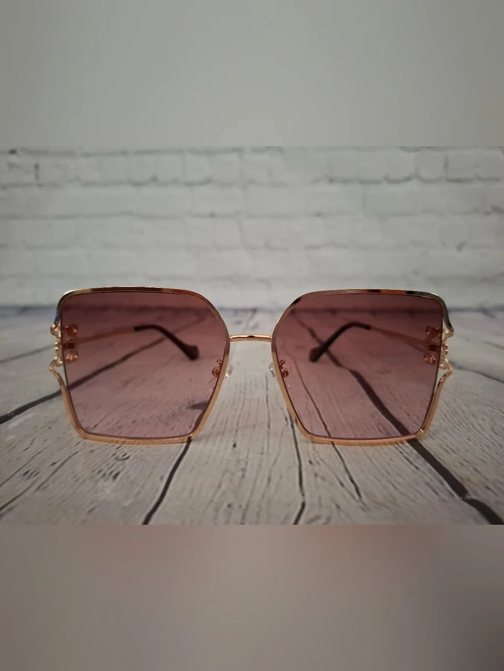 NWT Women's Gold & Tea Rose Sunglasses - UV400 Protection